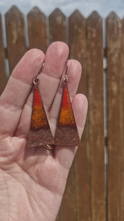 Sunset Copper |Orange | Copper | Enamel  | Handmade in Ireland