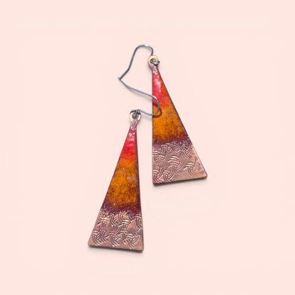 Sunset Copper |Orange | Copper | Enamel  | Handmade in Ireland