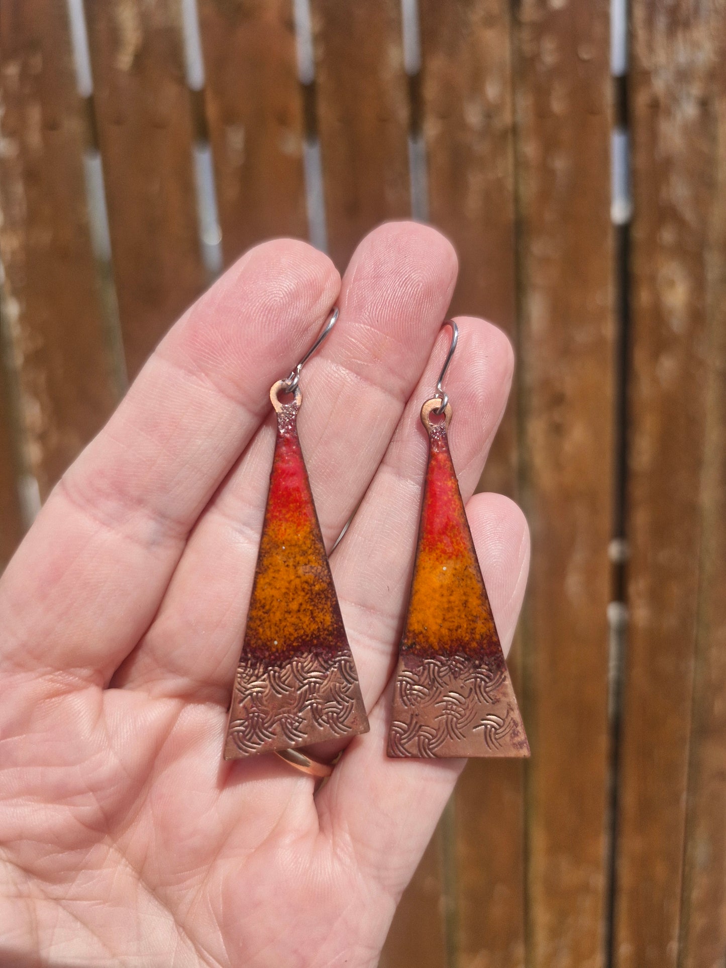 Sunset Copper |Orange | Copper | Enamel  | Handmade in Ireland