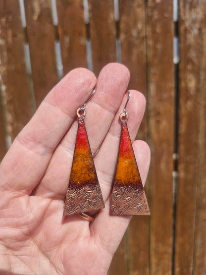 Sunset Copper |Orange | Copper | Enamel  | Handmade in Ireland